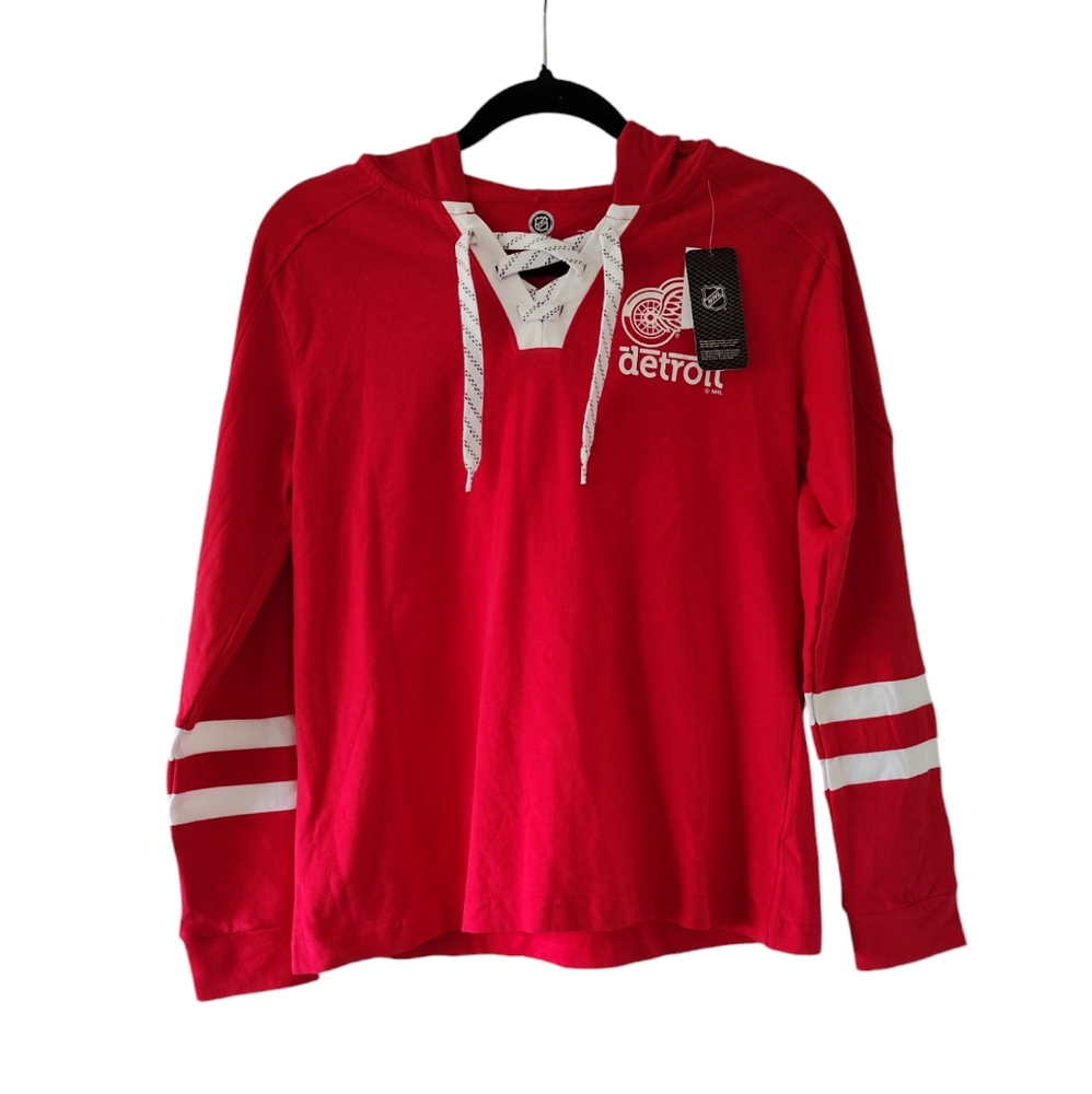 Detroit Red Wings Hoodie Laced Official NHL SMALL 4 / 6 NWT